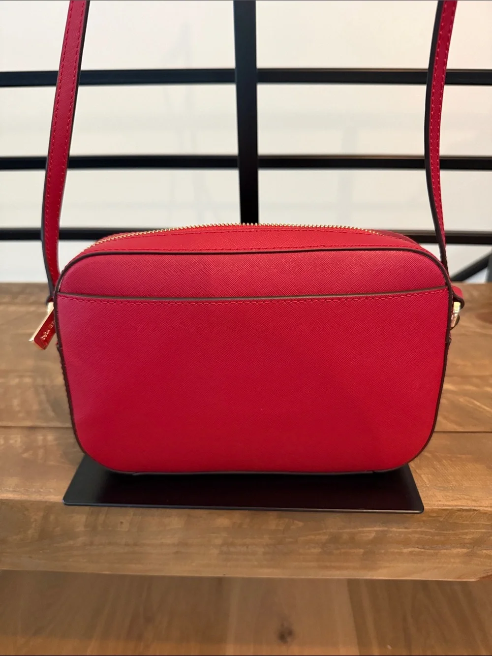 Michael Kors Red Leather Crossbody Bag - Small Everyday Shoulder Bag
